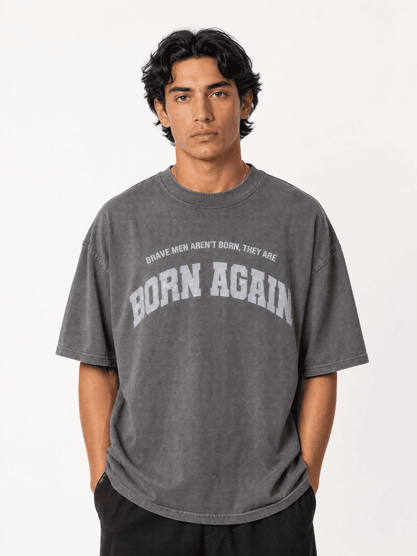 Grey Born Again T-shirt